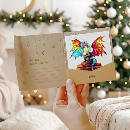Bookish Dragon Acrylic Suncatcher, Bookish Suncatchers for Window Hanging Ornament, Art Garden Decor for Book Lover Reader Bookworm, Gifts for Mother's Day, Mom, Grandma, Wife, Women, Nana