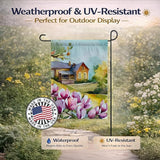 Caroline's Treasures Louisiana Magnolias in Watercolor Garden Flag Mailbox Flag Decorative Yard Flag Banner Outside Patio Artwork Yard Flower Beds, Garden Size, Multicolor