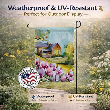 Caroline's Treasures Louisiana Magnolias in Watercolor Garden Flag Mailbox Flag Decorative Yard Flag Banner Outside Patio Artwork Yard Flower Beds, Garden Size, Multicolor