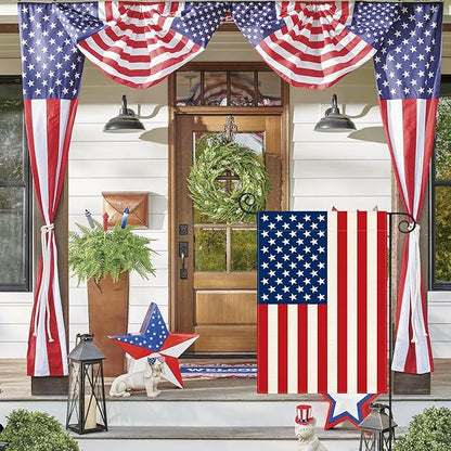 AVOIN colorlife 4th of July Patriotic Memorial Day Garden Flag 12x18 Inch Double Sided Outside, American Stars and Stripes Yard Outdoor Decoration
