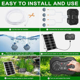 Lewisia 6W Solar Pond Aerator with Timer Control Air Pump Battery Aeration Kit Fish Tank Bubble Oxygenator