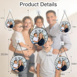 Personalized Custom Photo Faux Stained Glass Window Hanging - Mother Memorial Gifts Customized Ornaments Christmas Birthday Mother's Day for Lovers Women Men Dad Mom Nana Grandma