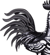 Evergreen Garden 19" Skeleton Rooster Metal Animal Statue | Indoor and Outdoor Safe | Halloween Decoration for Garden Yard Lawn Party | Rustic Farmhouse Chicken Decor