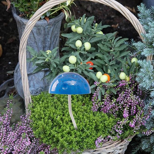 Fairy Garden Stake Decorative Figurine Yard Art for Pathway Terrace Lawn Porch Outdoor Decor- Blue