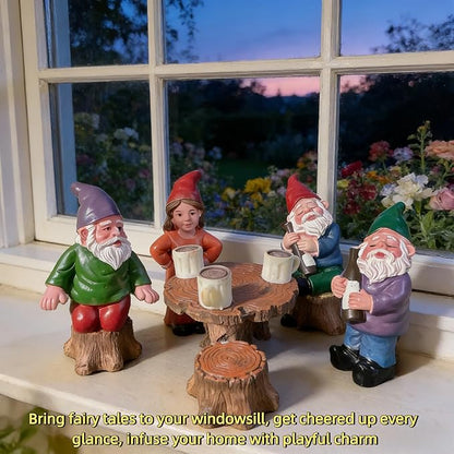 mini Gnomes, Fairy Garden Accessories,Fairy Garden,mini Gnomes Figurines,gnome Figurines,mini gnome,Small Gnomes Figurines,Miniature Garden Figurines,mini Resin Gnomes,Small gnome