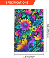Mexican flower Garden Flag Seasonal Double Sided 12 x 18 Inch Small Yard Flag for Indoor Outdoor Decor Holiday All Seasons