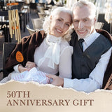 Leebbsin 50th Wedding Anniversary Wind Chime, Happy 50th Anniversary Romantic Gifts for Couple, Parents, Wife, Husband, Friends, Golden Anniversarys Keepsake Gifts Ideas