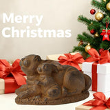 Rabbit Garden Outdoor Statue Resin Easter Bunny Statues for Home, Living Room Decoration, Garden Decor,Brown