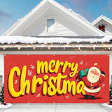 7 x 16 ft Christmas Garage Door Decorations Merry Christmas decorations Xmas Garage Door Cover, Happy New Year Hanging Banner for Home,Outdoor,Indoor,Party