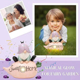 Garden Gnomes Outdoor, Solar Ladybug Gnome Garden Statue & Fairy Garden Accessories, Funny Garden Gnome Yard Ornaments & Lawn Statues, Resin Decor Gnomes Gifts for Women Mom
