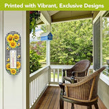 Briarwood Lane Checkered Sunflowers Metal Thermometer