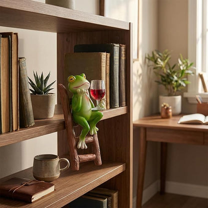 Frog Garden Decor - Mini Resin Frogs Figurines, Waterproof Garden Frogs Outdoor Decor for Patio,Flower Pot & Indoor Shelf,Funny Garden Decor Frog Ornament Gift for Plant Lovers