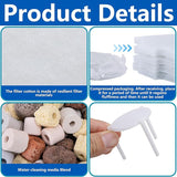 Adnee 17 Pcs Pond Waterfall Spillway Filter Media, 8 Inch Waterfall Box Filter Pad with Bracket and Ceramic Rings, Reusable Pond Filter Replacement Mat to Maintain Water Quality, No Spillway Included