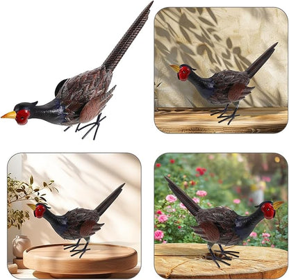 KESYOO Realistic Iron Pheasant Statue Outdoor Garden Decor Vivid Simulation Bird Figurine for Lawn Decoration Craft Sculpture Gift for Home and Patio