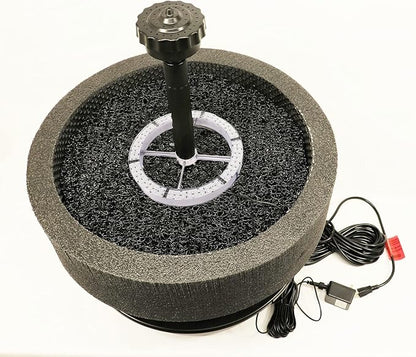 Custom Pro 5200 Floating Fountain Aerator with 5200 GPH Pump, 108 LED White Ring Light, 30 & 33 Foot Cords, Multi-Tier Nozzle, Telescoping Riser, Float & More
