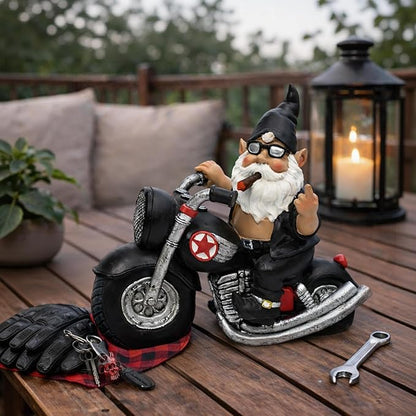 TISEJOY Garden Gnomes Statues 8",Garden Gnomes Outdoor,Gnomes Decorations for Yard, Gnome Garden Statue Indoor and Outdoor, Gnome Sculptures for Desk Patio Backyard and Windowsill,Garden Gifts for Mom