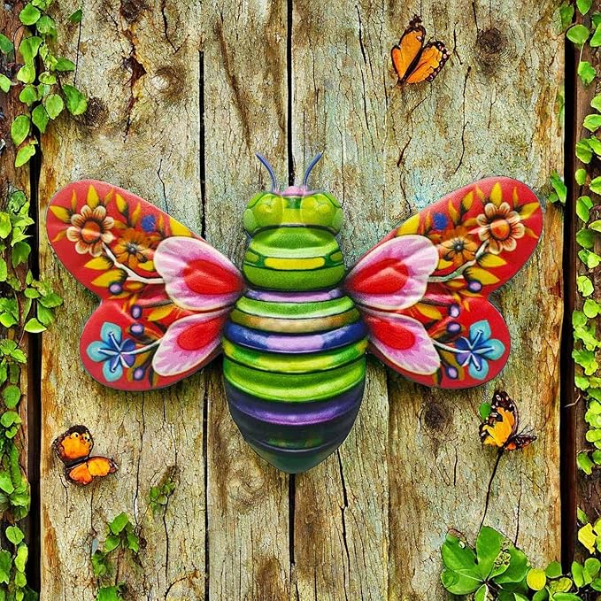 Pallets for Sale - Liquidation Unclaimed, Wall Decor with Iron Bees, Garden Hanging Decorations for Indoor/Outdoor