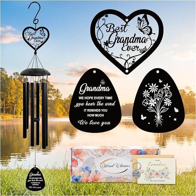 Wind Chime Gifts for Grandma for Grandma from Grandkids Grandma Birthday Gifts Outdoor Wind Chimes for Garden Yard Patio Porch Decor