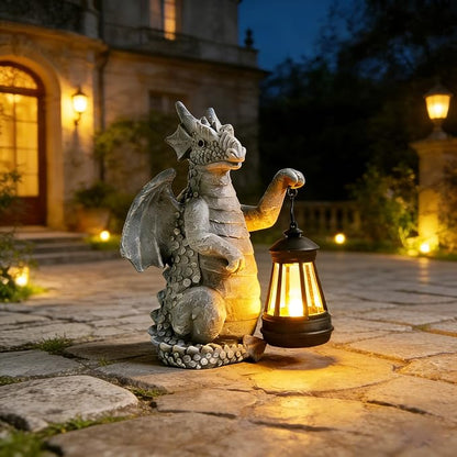 Dragon Solar Outdoor Garden Statue - Dragon Outdoor Figurie Lights - Yard Decorative Outdoor Statue Suitable for Patio, Balcony, Patio Decoration - Specially Customized Gift for Mom