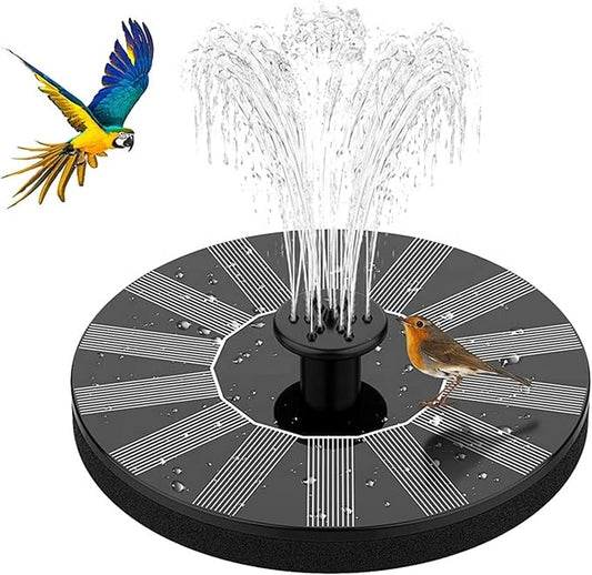 HEERTTOGO 1Pc 1.5W Solar Fountain Pump, Bird Bath Pump With 8 Nozzles, Suitable For Ponds, Swimming Pools, Gardens, Outdoor Use, Garden Decoration Accessories Floating Solar Water Pump