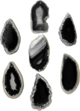 Cozy Tower Agate Wind Chimes for Outside Unique, Outdoor Home Garden Decor Geode Hanging Decorations, Black Agate