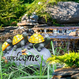 shumi Solar Garden Statue Turtle Outdoor Lights -Welcome Turtles on a Rock Solar Powered LED Outdoor Garden Ornaments，for Indoor Outdoor Yard Statue Decoration，Thanksgiving Christmas 1 Pack