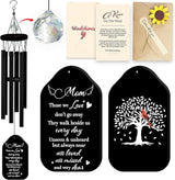 Crystal Mom Memorial Wind Chimes Christmas Sympathy Chimes Keepsake Those We Love Garden Hanging Remembrance Grief Gift Mummy Mama Step Mother in Law Ideas Gift Condolence Outdoor Decor HW12-RB-M