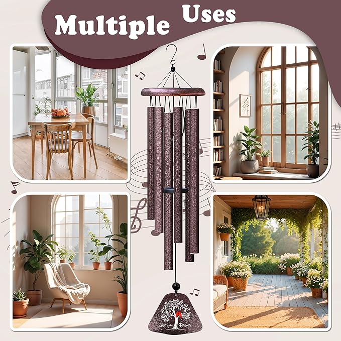 Kubbut Wedding Gifts for Couples 2026, Mr and Mrs Gift, Bridal Shower Gifts for Bride，Wedding Decor Wind Chimes 32", Newly Wed Present for The Couple, Bride and Groom Present for Newlyweds
