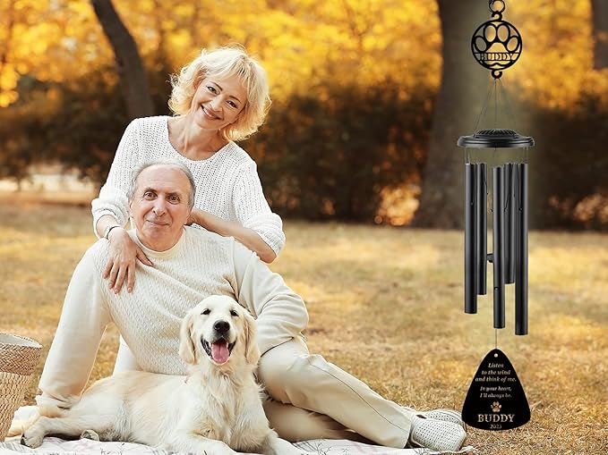 Personalized Pet Memorial Wind Chimes, Custom Wind Chime, Loss of Dog Sympathy Gift, Loss of Pet Sympathy Gift, Memorial Wind Chimes Gifts for Dog