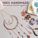 Crystal Suncatcher, Dreamsum Window Suncatchers with Crystals and Stones, Sun Catchers Indoor Window Catcher with Prism Slices, Moon Crystal Suncatchers Gift for Girls, Lover and Mom-Purple