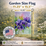 Caroline's Treasures New Jersey Violet in Watercolor Garden Flag Mailbox Flag Decorative Yard Flag Banner Outside Patio Artwork Yard Flower Beds, Garden Size, Multicolor