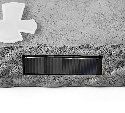 Let's Make Memories Personalized Memorial Garden Stone - Engraved Sympathy Garden Marker - Condolences - Solar Cross