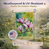 Caroline's Treasures Mississippi Magnolia in Watercolor Garden Flag Mailbox Flag Decorative Yard Flag Banner Outside Patio Artwork Yard Flower Beds, Garden Size, Multicolor