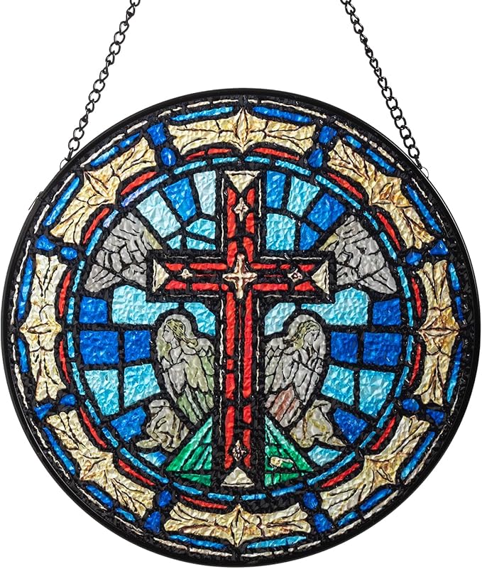 Sun Catcher Stained Glass Window Hanging 8 inch Suncatcher Wall Art Home Decor Sun Catchers Decoration for Garden Home Housewarming Gifts