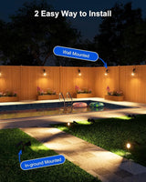 4 Pack Solar Powered Spotlights Waterproof Outdoor for Christmas Decorations, Tree, Santa Claus, Snowman, Christmas Ambient Outdside Spot Landscape Lights for Wall, Garden, Yard, Sidewalk, Warm White