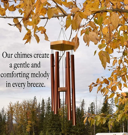 2 Pack Wind Chimes Gift Set - UpBlend Outdoors, 29” Copper-Red and 41” Blue Wind Chimes Bundle, Copper Gifts, WindChimes Outdoors Clearance