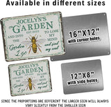 Customize Metal Signs with Name Garden Sign Personalized Waterproof Vintage Decorative Metal Print for Wall Decor Home Garden Ideas Gifts Made in USA