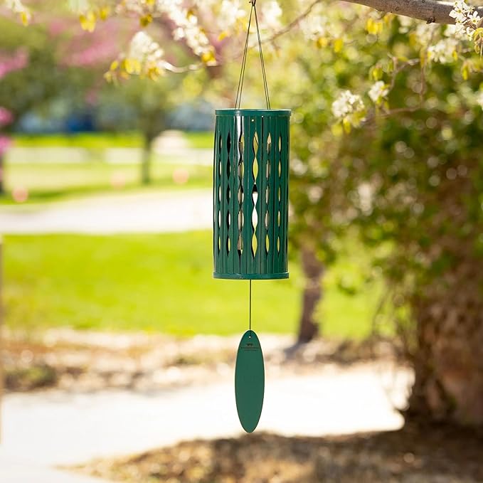Woodstock Wind Chimes for Outside, Aloha Chime 28", Patina Green Windchime, Outdoor Patio and Garden Décor for Front Porch Decorative Wind Chime (ACPG)
