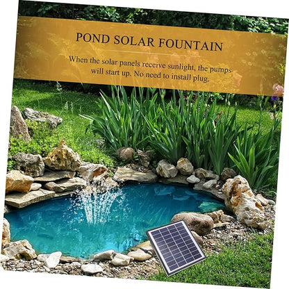 POPETPOP Solar Fountain Set Solar-powered Outdoor Water Pump 380l/h Durable Easy to Clean