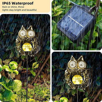 SRNPMIU Solar Lights Outdoor Decor, Solar Cat Yard Decorations Outdoor, Garden Decorative, IP65 Waterproof, Gifts for Women Mom, for Yard Patio Lawn Pathway Landscape