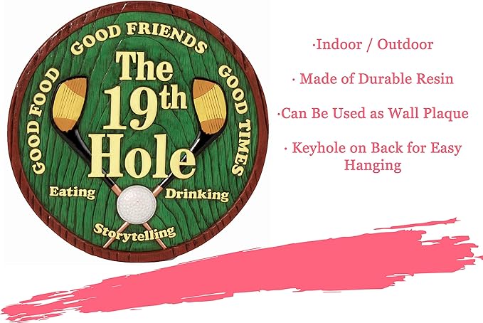 Spoontiques - Garden Décor - Golf Stepping Stone - Decorative Stone for Garden