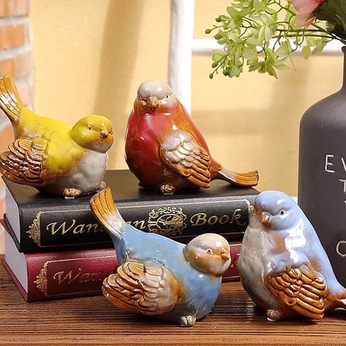 Outdoor Decorations for Yard Colorful Ceramic Outdoor Garden Statue 15x9x12 cm (5.9x3.5x4.7 inches) Garden Decoration & Outdoor Décor Stylish Garden Statues for Outside Whimsical Decor