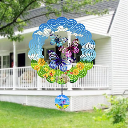 Butterfly Wind Spinners, Outdoor Garden Decor, Wind Chimes for Outside, Wind Spinner Outdoor Colorful Butterfly Mother's Day Decor, Ornaments Kinetic Yard Art, Mother's Day Decorations