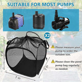 2Pcs Pop Up Pond Filter Bag 7inch Stainless Steel Wire Water Pump Barrier Box Cover Anti-Clogging Metal Frame Foldable Pump Mesh Basket with 2 Handles for Waterfall Swimming Pool Outdoor Fish Pond