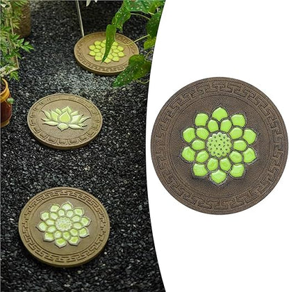 Garden Stepping Stones， Home Villa Garden Patio Stones for Decorative Ground(Style 1,1pc)