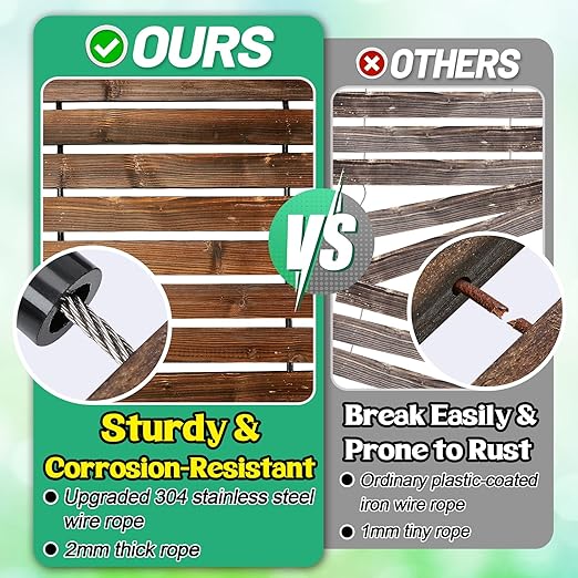 8.2ft Wooden Garden Pathway - Weather Resistant Carbonized Pine Roll Out Decorative Walkway, Boardwalk Pathway Pavers for Outside Stepping Stones Outdoor Flooring Patio Pool Backyard (Brown)