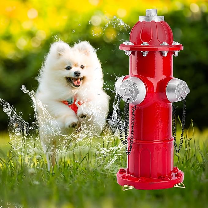 Realistic Resin Fire Hydrant Statue for Potty Training Dogs - Dog Fire Hydrant Pee Post, Weather-Resistant Garden Decor,Outdoor Garden & Lawn Ornament (Only Suitable for Small Dogs;13.1In)