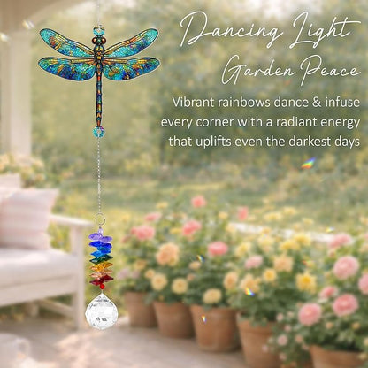 1 Layered Ornament Suncatcher - Dragonfly Gifts - Dragonflies Decor - Dragonfly Keepsake - Rainbow Maker - Hanging Home Decor Mother's Day Father's Day Christmas Birthday Gifts for Women, Men