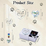 Dog Memorial Gifts for Loss of Dog, Pet Memorial Suncatcher, Pet Sympathy Gifts, Heart Shaped Suncatcher with Personalized Words, Remembrance Bereavement Gift for Loss of Dogs Cats