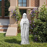 Virgin Mary Praying Statue, 29.9" H Garden Statue of Mary, Blessed Mother Outdoor Religious Sculpture for Patio Yard Home Decor